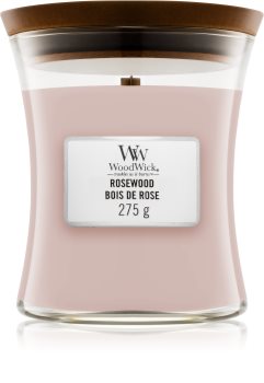 Woodwick Rosewood świeczka zapachowa z drewnianym knotem
