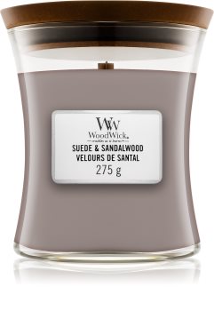 Woodwick Suede & Sandalwood Tuoksukynttilä
