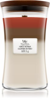 Woodwick Trilogy Forest Retreat bougie parfumée avec mèche en bois