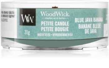 Woodwick Blue Java Banana votívna sviečka s dreveným knotom