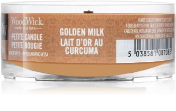 Woodwick Golden Milk sampler z drewnianym knotem