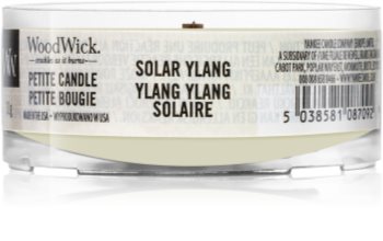 Woodwick Solar Ylang mala mirisna svijeća bez staklene posude s drvenim fitiljem