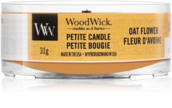 Woodwick Oat Flower bougie votive avec mèche en bois