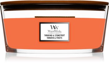 Woodwick Tamarind & Stonefruit scented candle wooden wick (hearthwick)