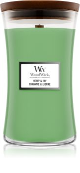 Woodwick Hemp & Ivy scented candle Wooden Wick