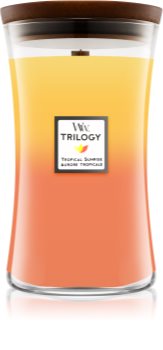 Woodwick Trilogy Tropical Sunrise doftljus trä wick