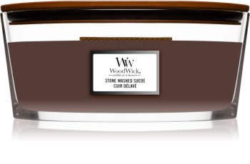 Woodwick Stone Washed Suede doftljus trä wick (hearthwick)