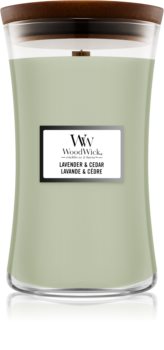 Woodwick Lavender & Cedar vonná sviečka