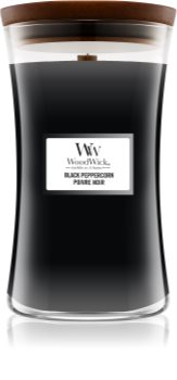 Woodwick Black Peppercorn kvapioji žvakė medinė dagtis