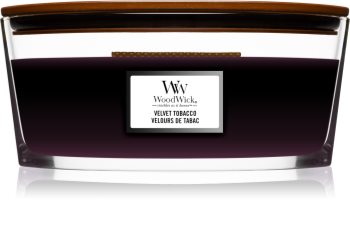 Woodwick Velvet Tobacco scented candle wooden wick (hearthwick)