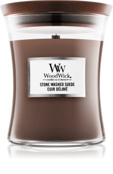 Woodwick Stone Washed Suede illatos gyertya