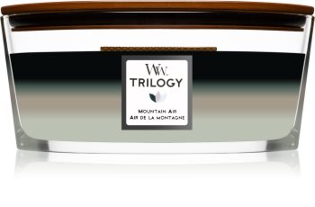 Woodwick Trilogy Mountain Trail ароматна свещ с дървен фитил (hearthwick)