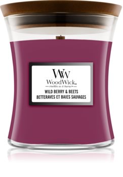 Woodwick Wild Berry & Beets lumânare parfumată  cu fitil din lemn