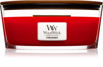 Woodwick Pomegranate Tuoksukynttilä puinen sydän (sydänlanka)