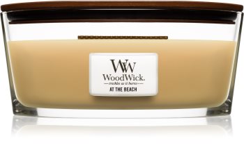 Woodwick At The Beach candela profumata con stoppino in legno (hearthwick)