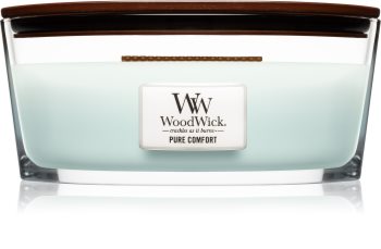 Woodwick Pure Comfort vonná sviečka s dreveným knotom (hearthwick)