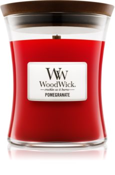 Woodwick Pomegranate bougie parfumée avec mèche en bois