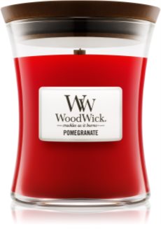 Woodwick Pomegranate vonná sviečka s dreveným knotom