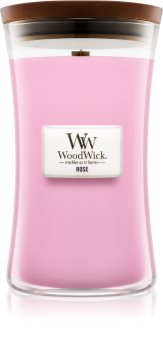 Woodwick Rose vonná svíčka s dřevěným knotem