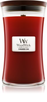 Woodwick Cinnamon Chai mirisna svijeća s drvenim fitiljem