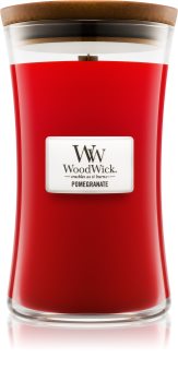 Woodwick Pomegranate scented candle Wooden Wick