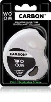 WOOM Carbon+ Dental Floss voskovaná dentálna niť čierna