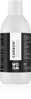 WOOM Carbon+ Mouthwash Balinošs mutes skalošanas līdzeklis ar aktīvo ogli