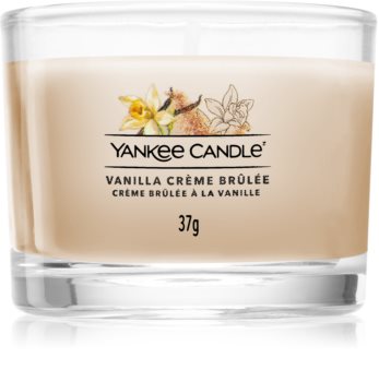 Yankee Candle Vanilla Creme Brulee vela votiva glass