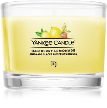 Yankee Candle Iced Berry Lemonade vela votiva glass