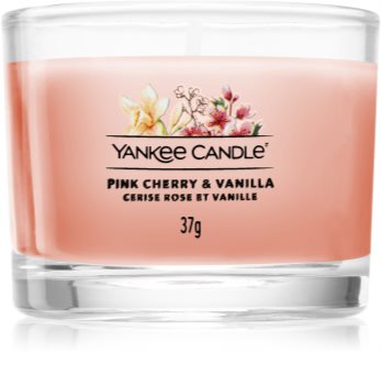 Yankee Candle Pink Cherry & Vanilla lumânare votiv glass