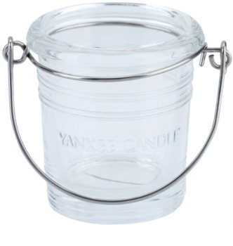 Yankee Candle Glass Bucket skleněný svícen na votivní svíčku I. Clear glass