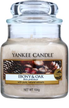 Yankee Candle Ebony & Oak vela perfumada Classic pequeno