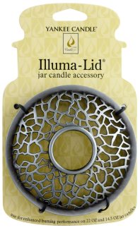Yankee Candle Matrix Brushed anello decorativo per candela profumata Classic grande e medio (Silver)