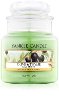 Yankee Candle Olive & Thyme vela perfumada 104 g Classic pequeña