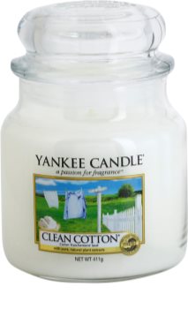 Yankee Candle Clean Cotton vela perfumada Classic mediana