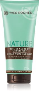 Yves Rocher Nature Cedar Wood & Lime sprchový gel na tělo a vlasy
