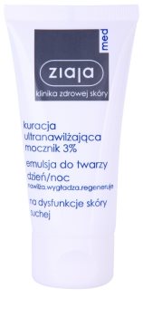 Ziaja Med Ultra-Moisturizing with Urea creme hidratante e regenerador com efeito alisador