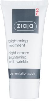 Ziaja Med Whitening Care creme de noite antirrugas para pele com hiperpigmentação
