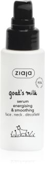 Ziaja Goat's Milk Mjukgörande fuktgivande serum för ljusare hud för ansikte, hals och bröst
