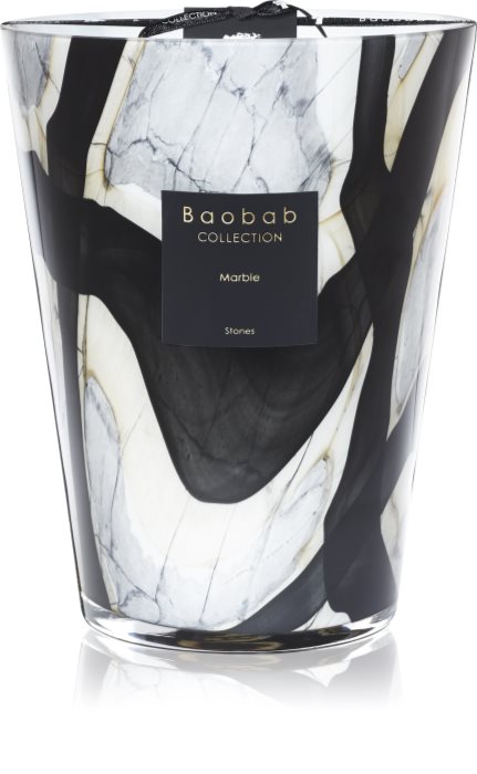 Bougie Parfumée De Luxe Baobab Collection - Stones Marble, 24 Cm, Noir - Décoration Intérieur/extérieur