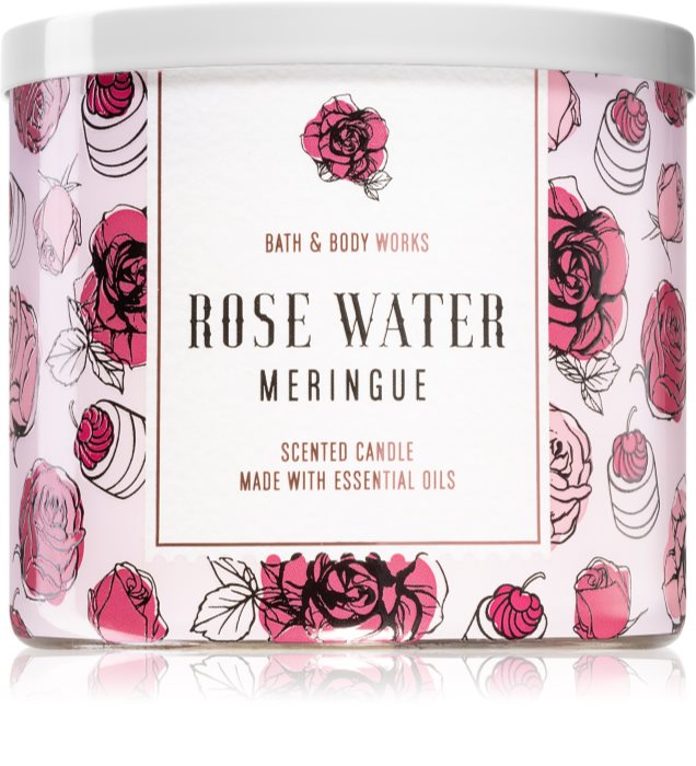 Bath & Body Works Rose Water Meringue scented candle notino.co.uk