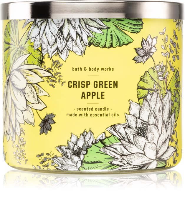 Bath & Body Works Crisp Green Apple scented candle notino.co.uk