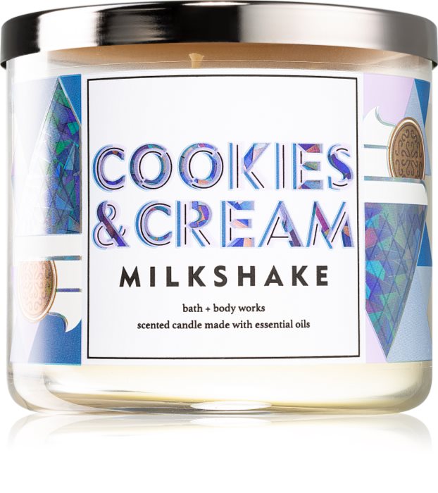 Bath & Body Works Cookies and Cream Milkshake ароматна свещ Аромати