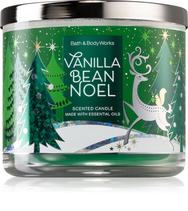 Bath & Body Works Vanilla Bean Noel vela perfumada con aceites