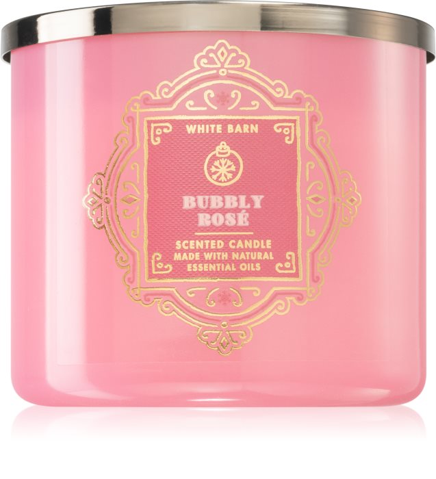 Bath And Body Works Bubbly Rosé ароматна свещ с есенциални масла Аромати за дома Bath And Body