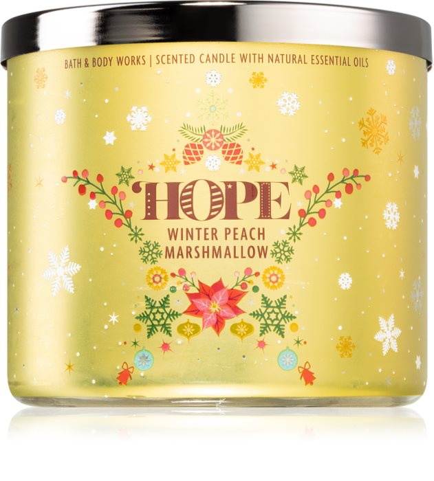 Bath & Body Works Winter Peach Marshmallow ароматна свещ I. Аромати