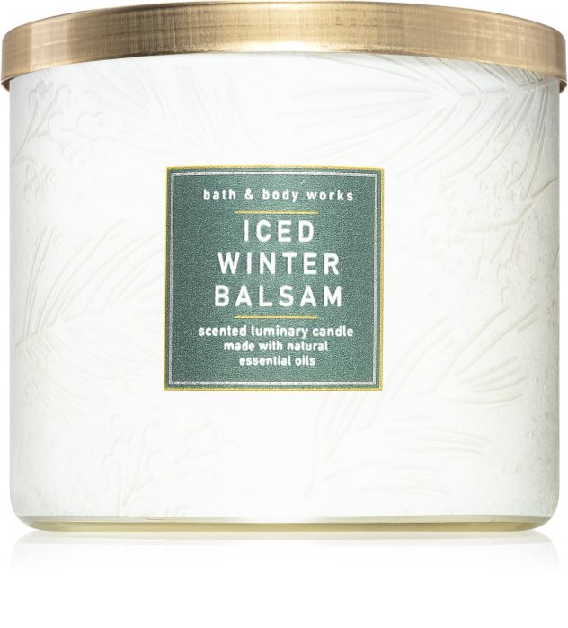Bath & Body Works Iced Winter Balsam scented candle notino.ie