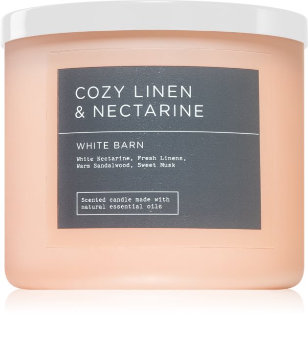 Bath & Body Works Cozy Linen & Nectarine scented candle notino.co.uk