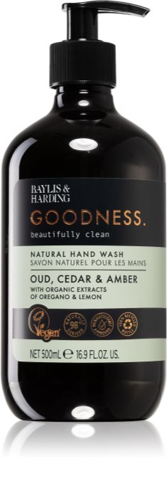 Baylis & Harding Goodness Oud, Cedar & Amber Natural Liquid Hand Soap ...