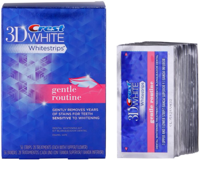 Crest 3D White Whitestrips Gentle Routine Whitening Strips For